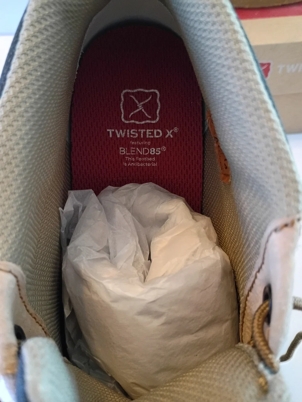 Twisted X Kids High-Top Sneakers in Dark Gray and Tan